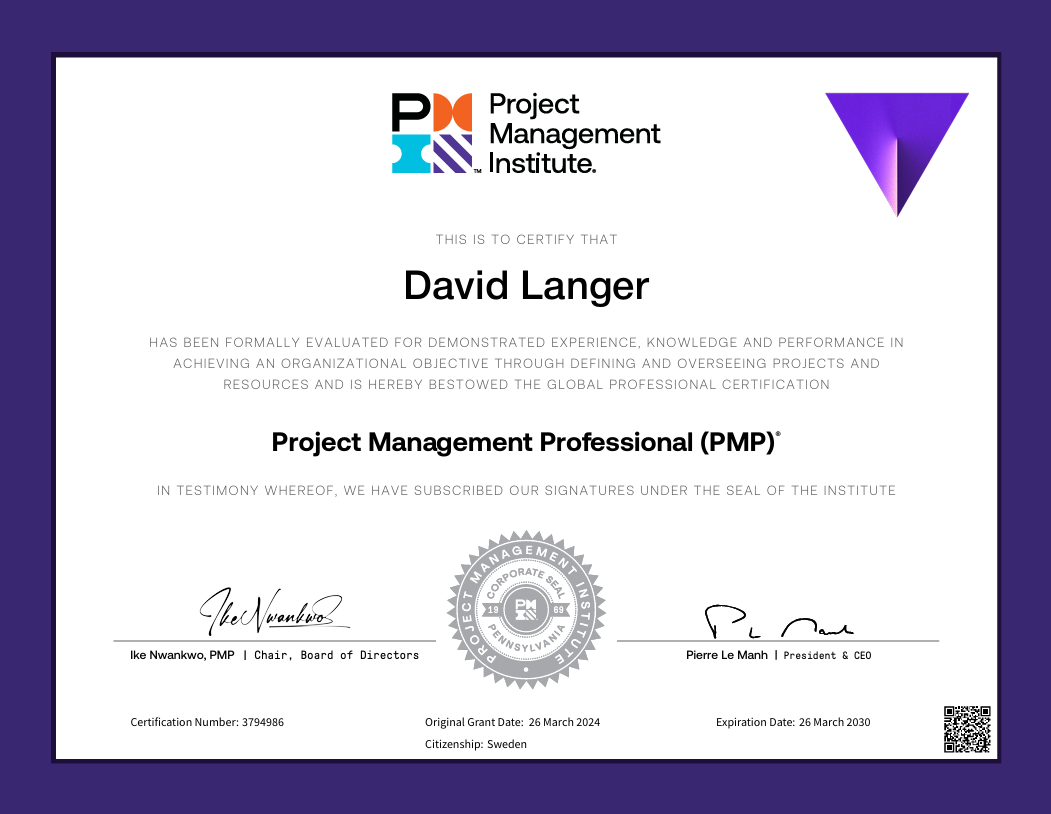 Certificate - PMP
